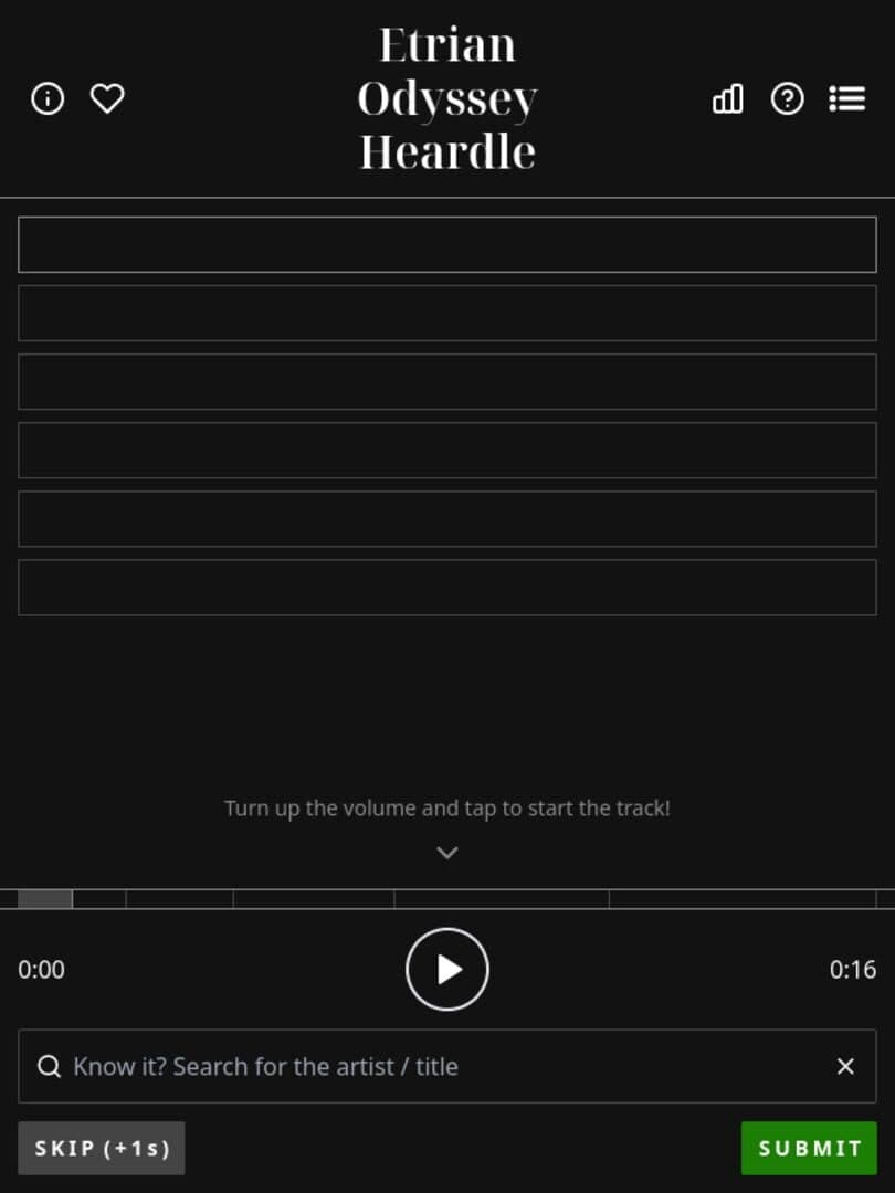 Etrian Odyssey Heardle