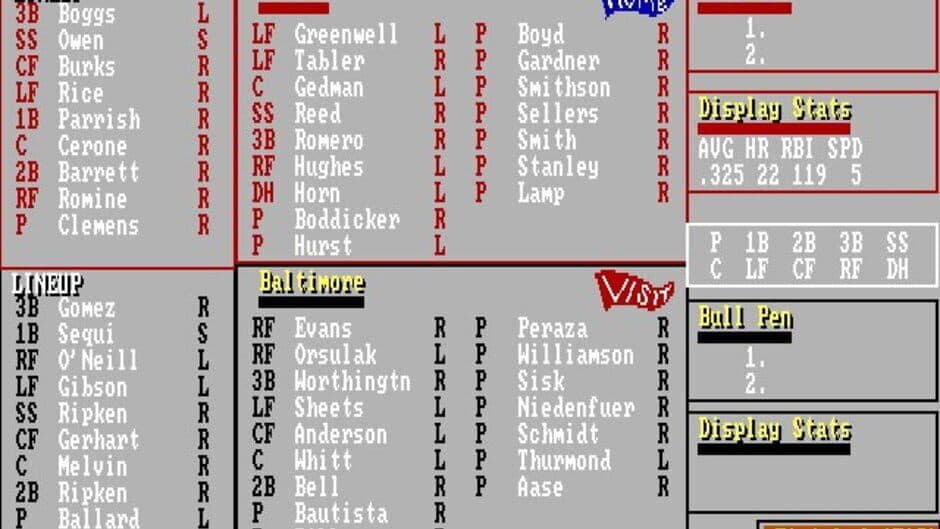 Earl Weaver Baseball screenshot
