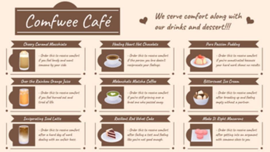 Comfwee Café screenshot