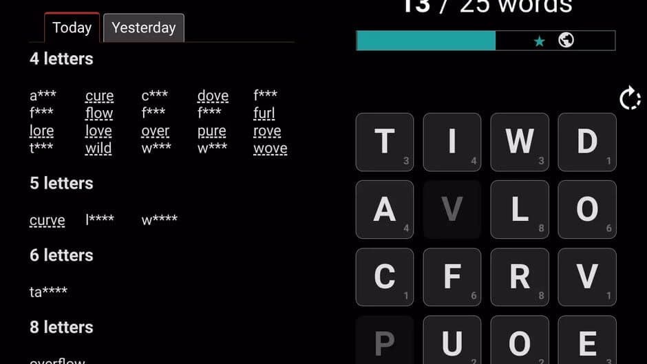 Squaredle screenshot