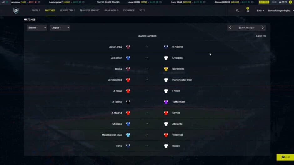 Soccerverse screenshot