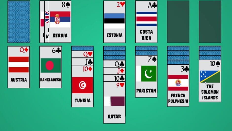Solitaire: Learn the Flags! screenshot