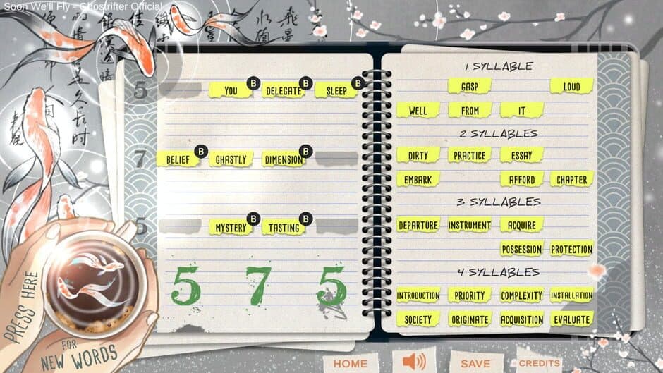 Lo-Fi Haiku: Coffee and Chill screenshot