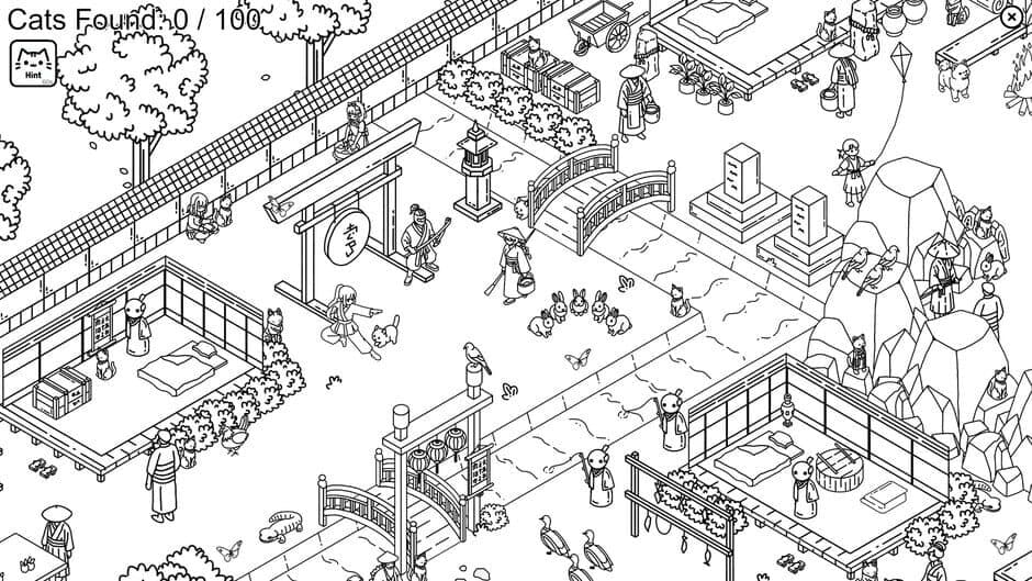 Hidden Cats In Japanese Village screenshot