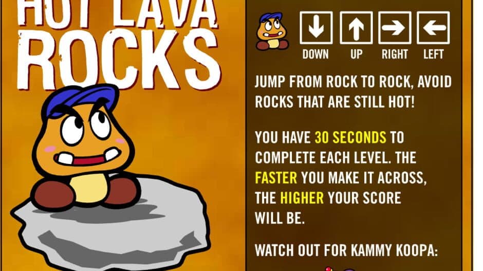 Goombario and the Adventure of the Hot Lava Rocks screenshot