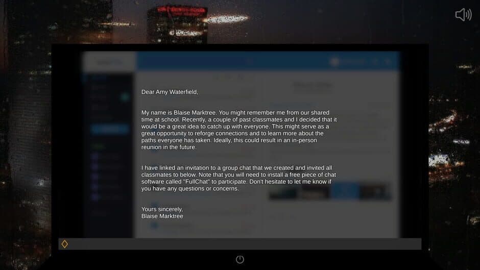 Class Reunion Chat Room screenshot