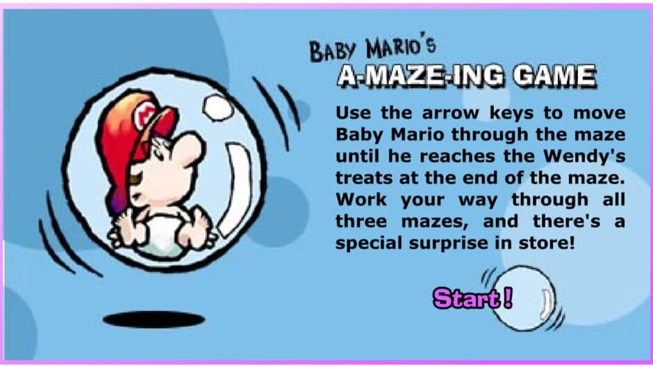 Baby Mario's A-Maze-ing Game screenshot