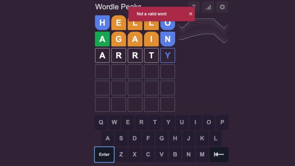 Word Peaks screenshot