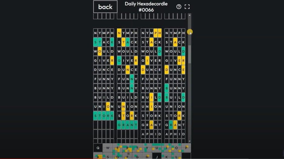 Hexadecordle screenshot
