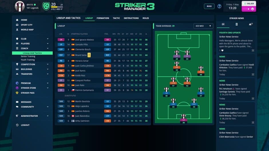 Striker Manager 3 screenshot